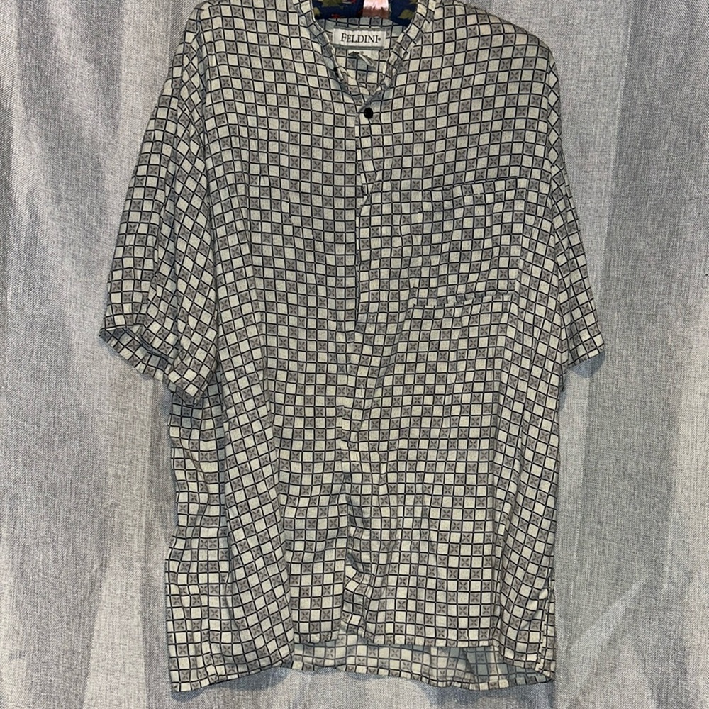 Vintage Feldini 100% ravon button down.